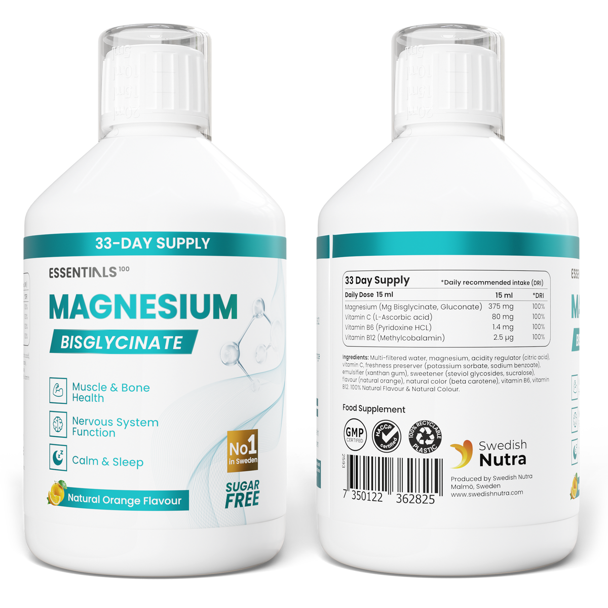 Essentials100 Magnesium Bisglycinate 500ML