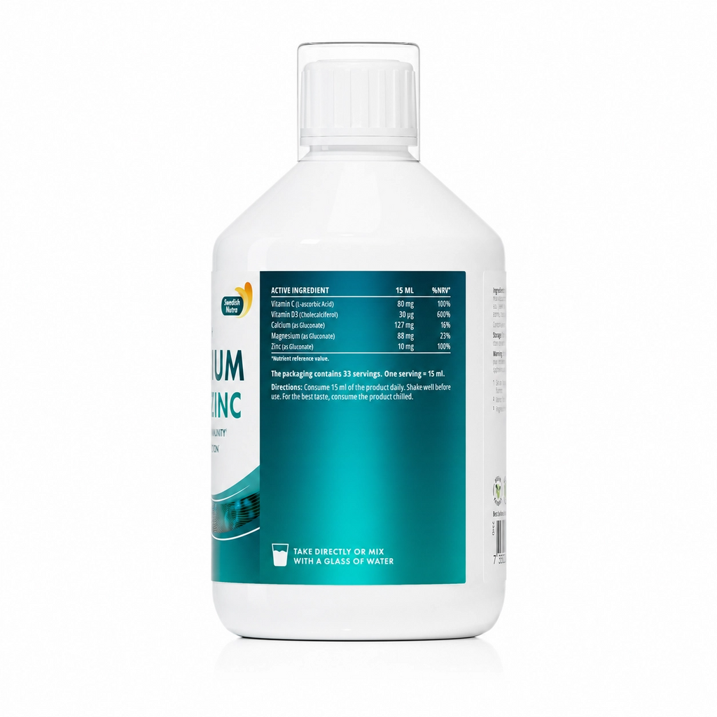 Swedish Nutra - Magnesium, Calcium + Zinc 500 ml