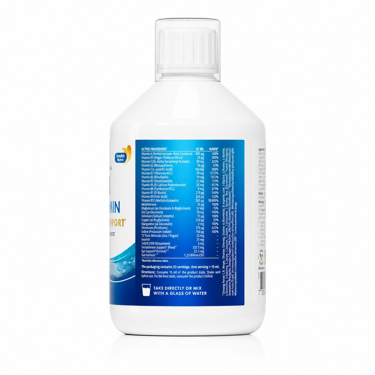 Swedish Nutra - Men Multivitamin Testosterone Support 500 ml