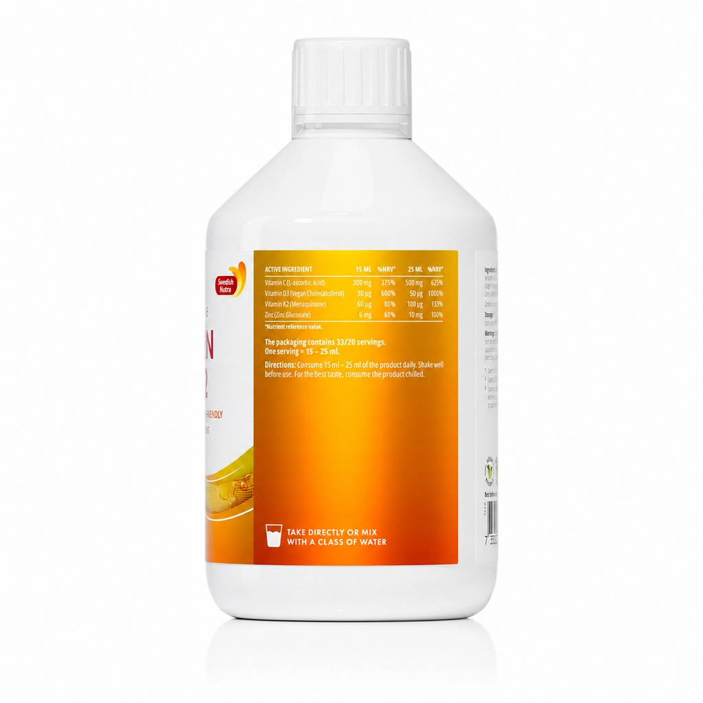 Swedish Nutra - Vitamin D3+K2 500 ml