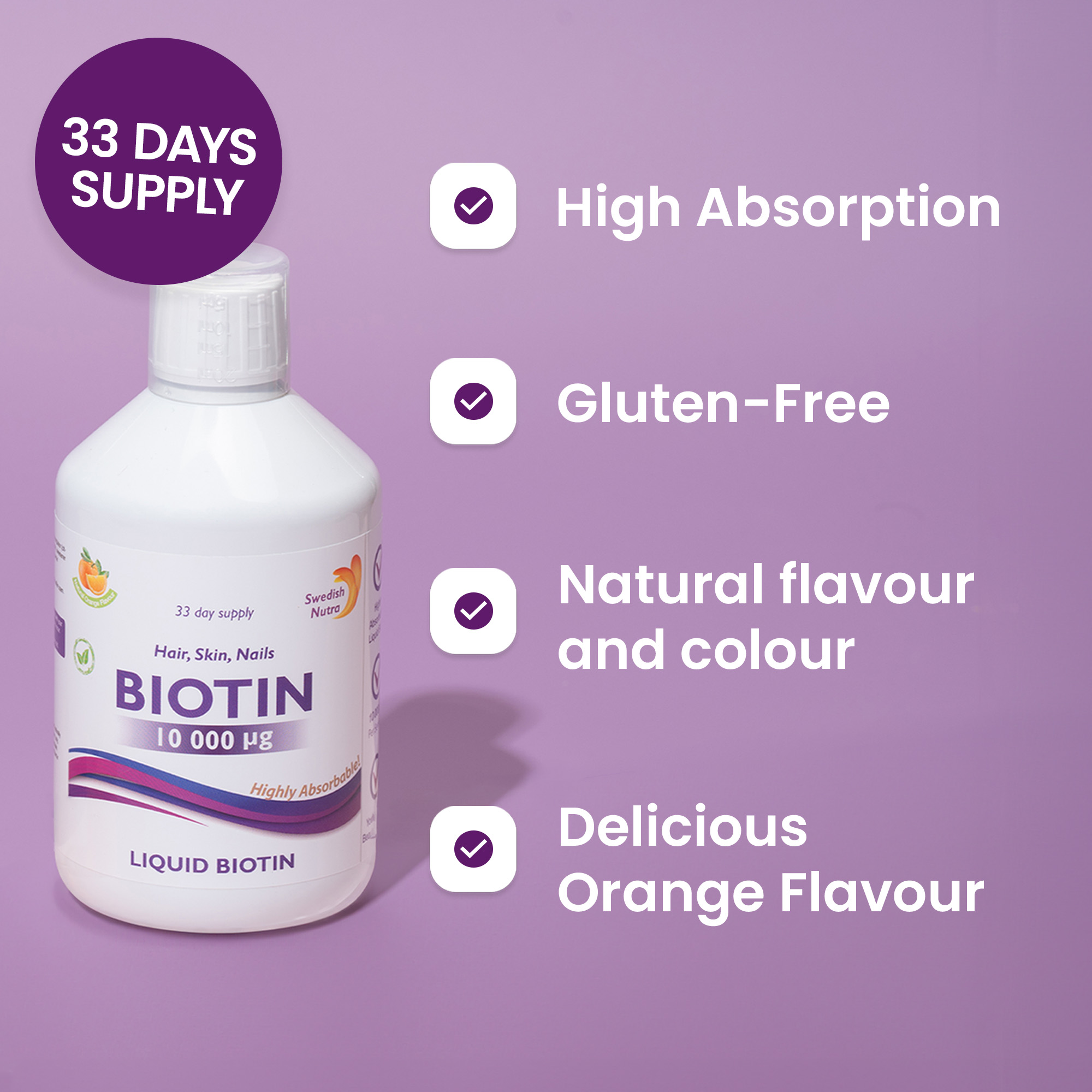 Swedish Nutra Biotin 500ML - Image 5