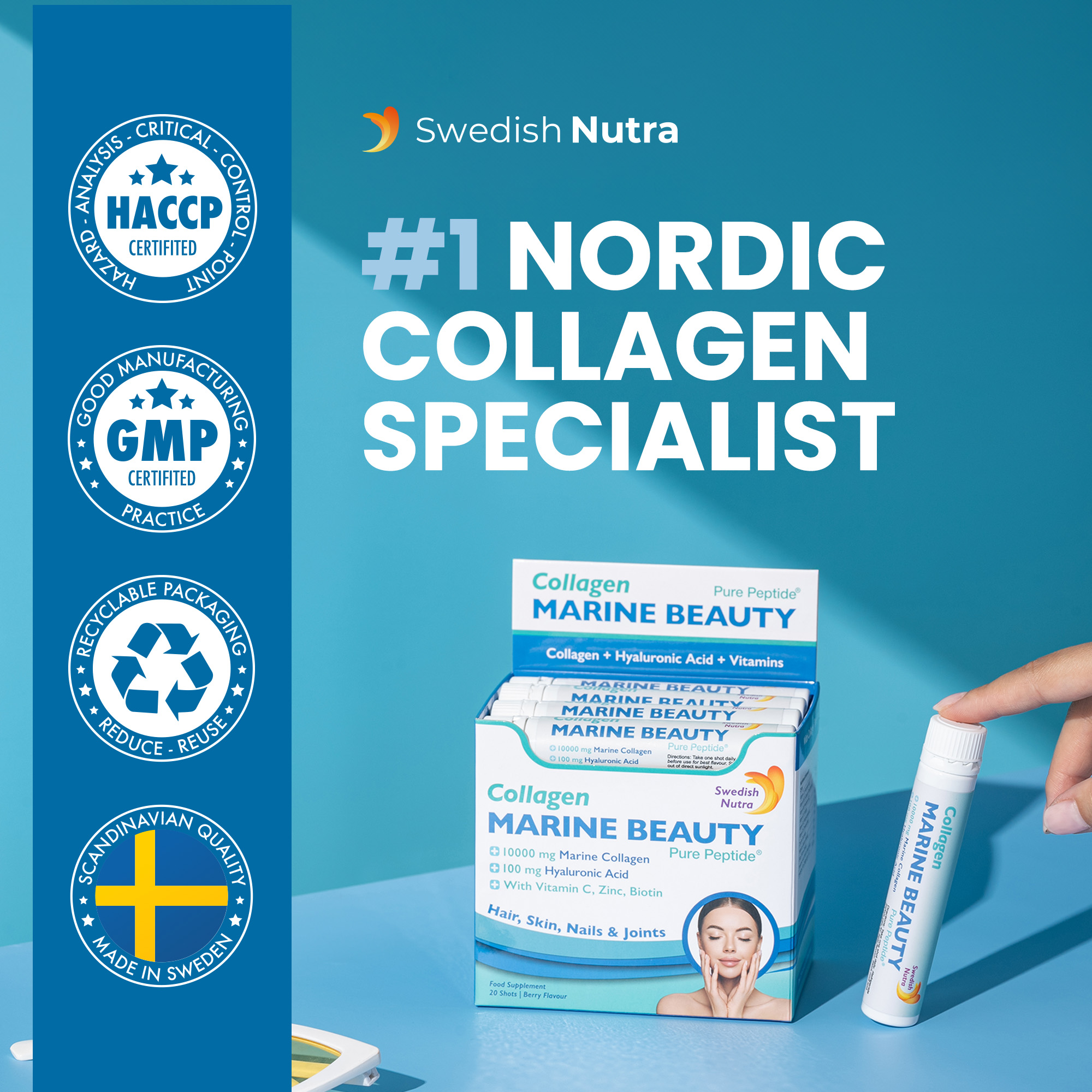 Swedish Nutra Marine Beauty Collagen 20 Shots - Image 3