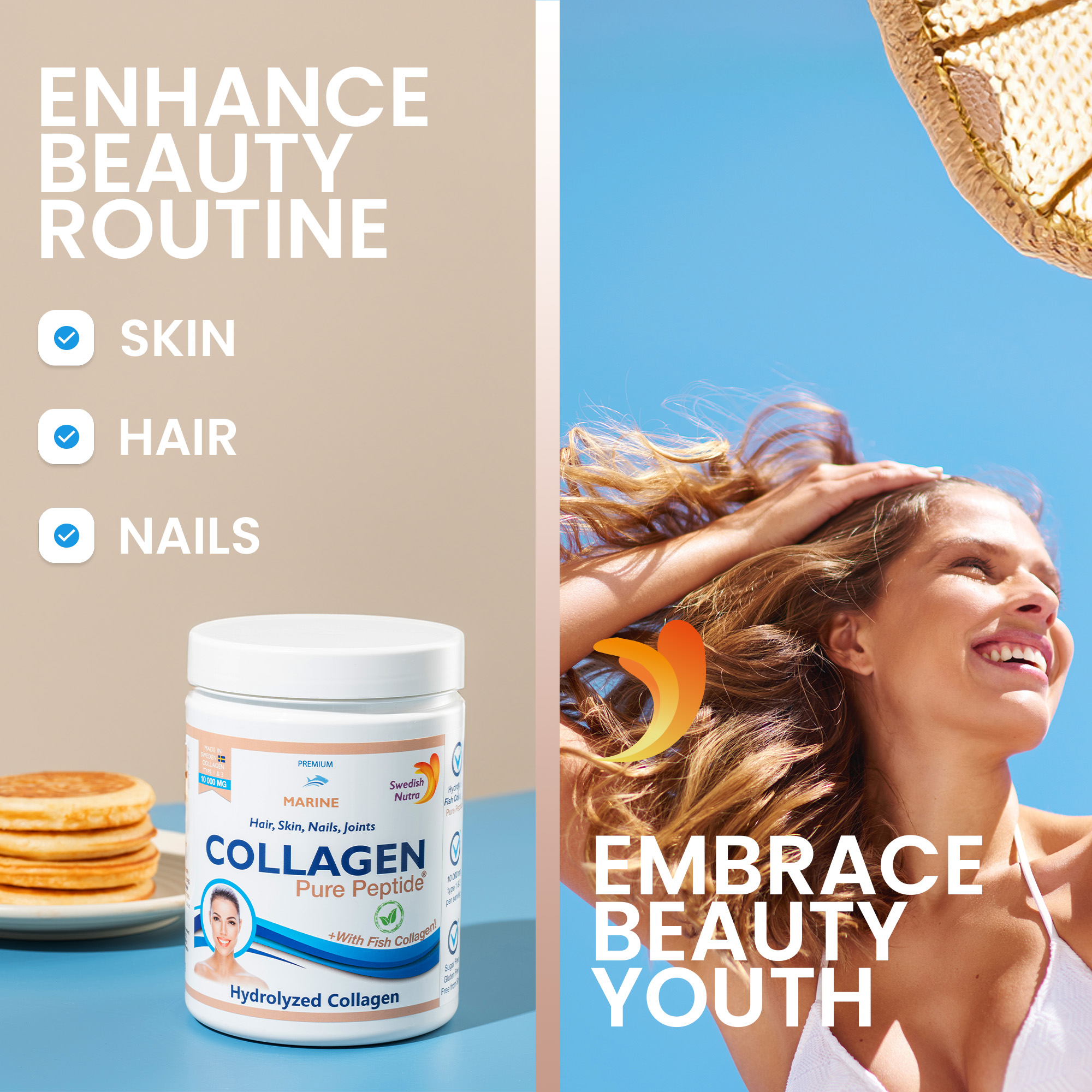 Swedish Nutra Marine Collagen Pure Peptide 300g - Image 4