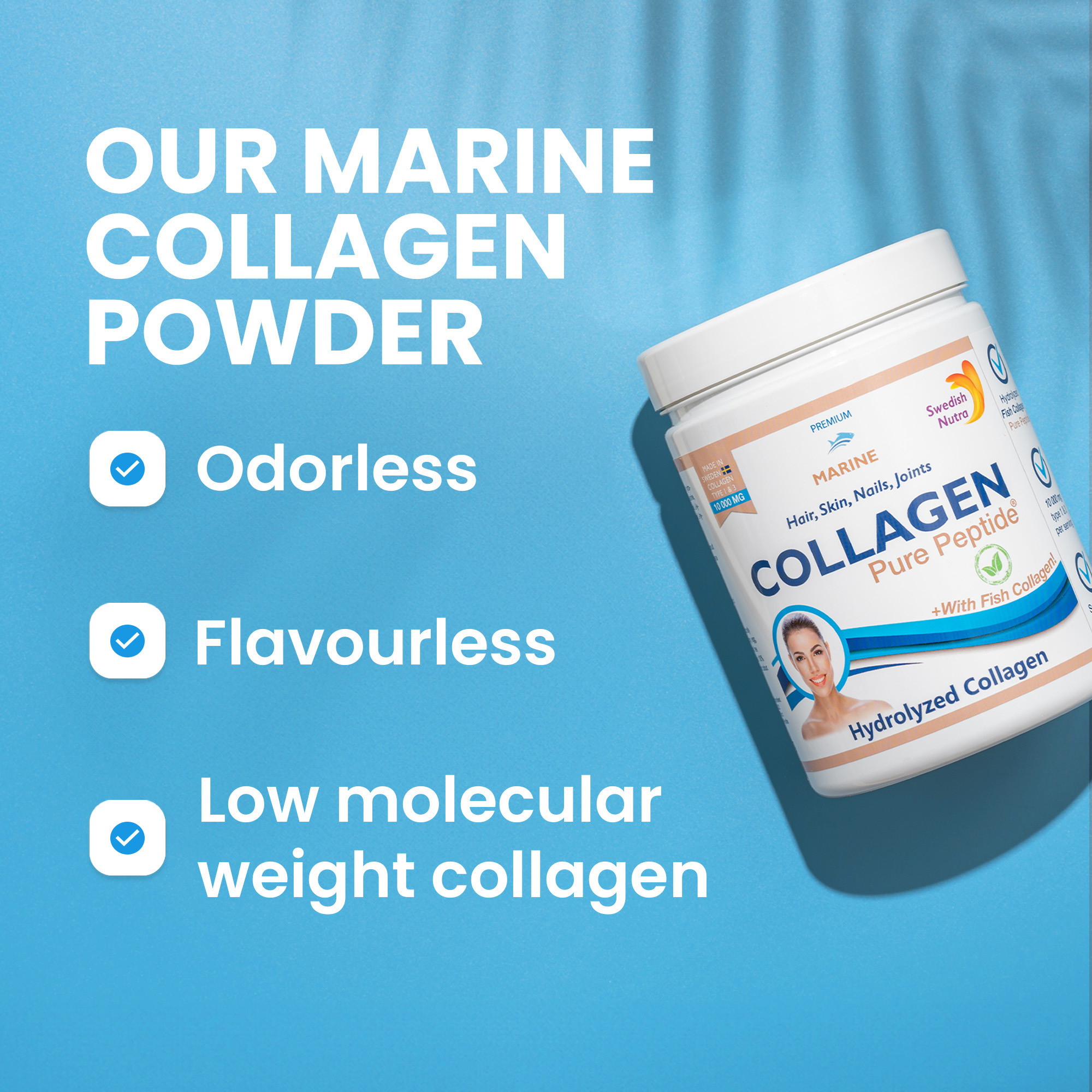 Swedish Nutra Marine Collagen Pure Peptide 300g - Image 6