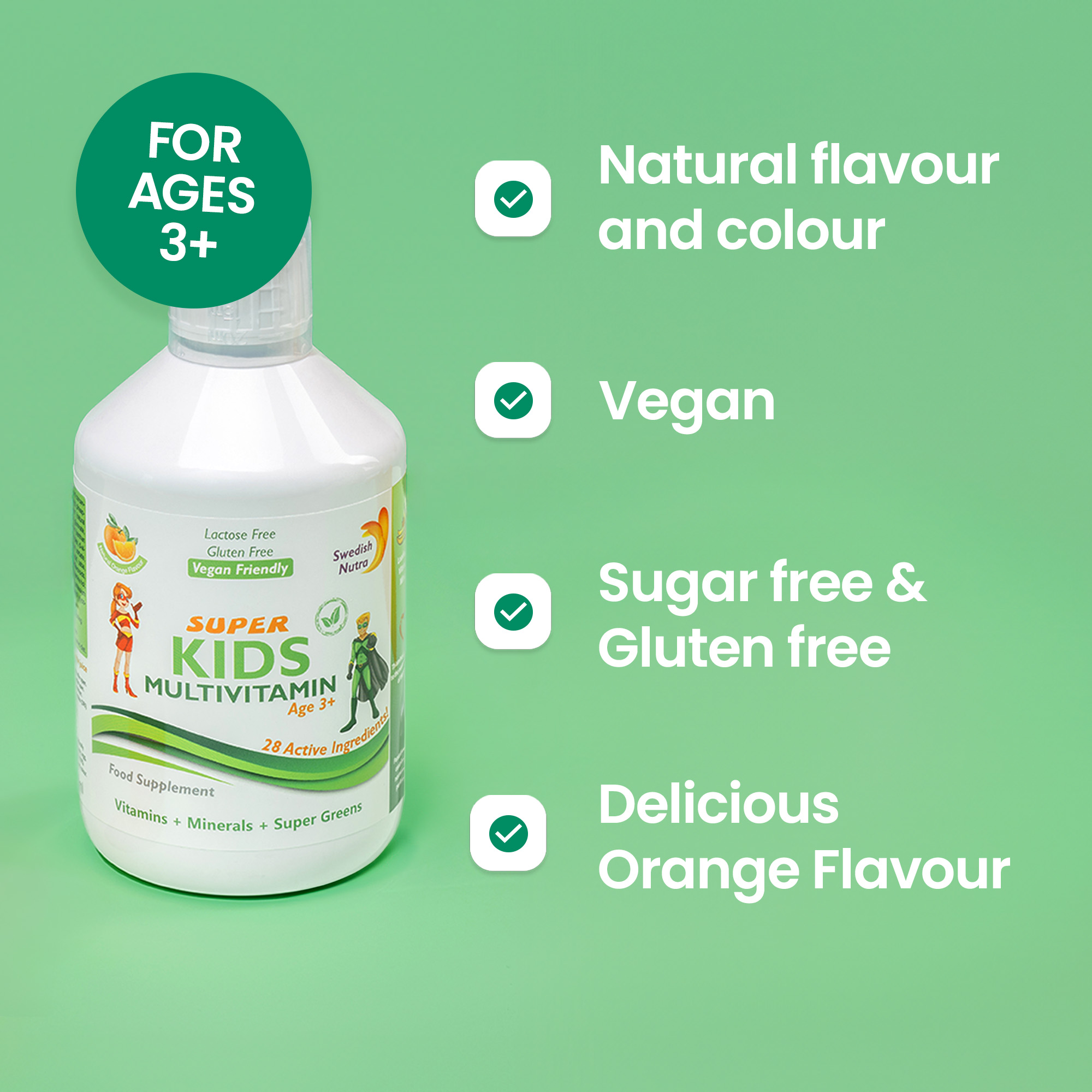 Swedish Nutra Super Kids Multivitamin 500 ML - Image 3