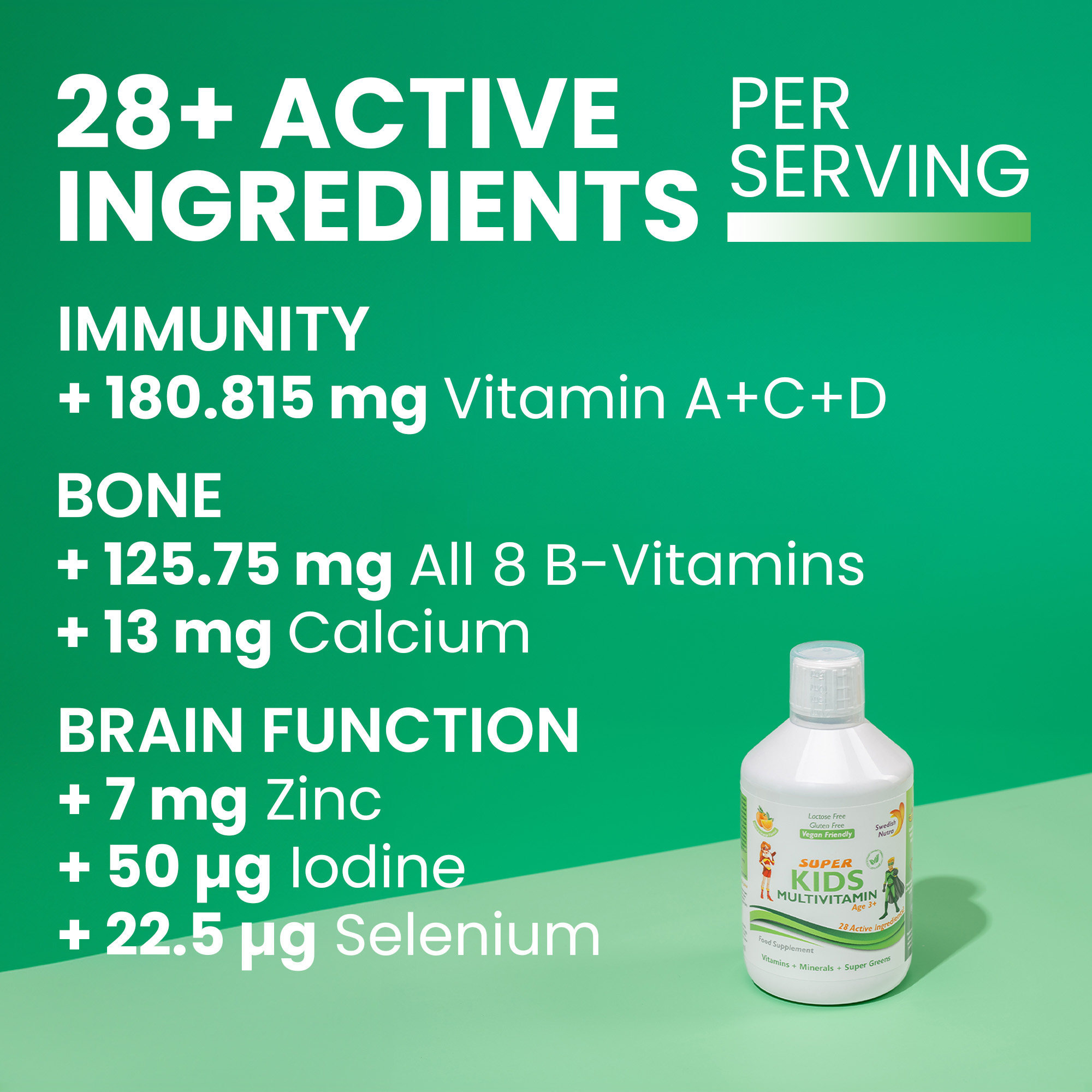 Swedish Nutra Super Kids Multivitamin 500 ML - Image 4