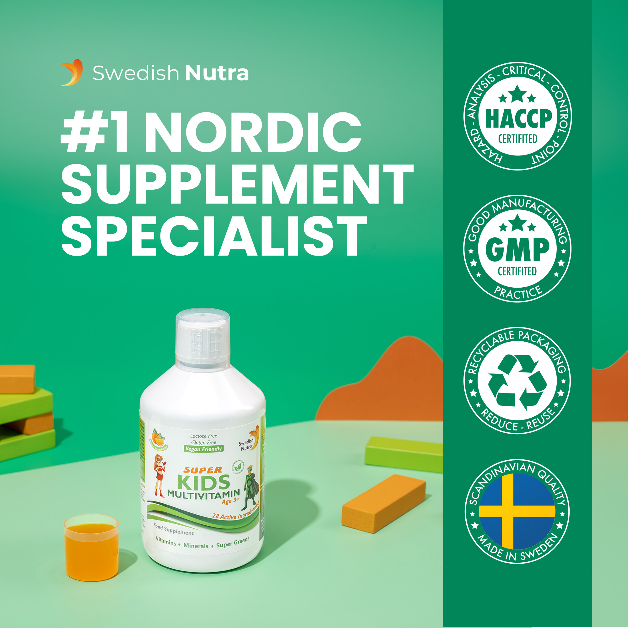 Swedish Nutra Super Kids Multivitamin 500 ML - Image 5